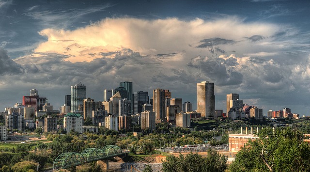 Downtown Alberta Edmonton Canada Cityscape Skyline